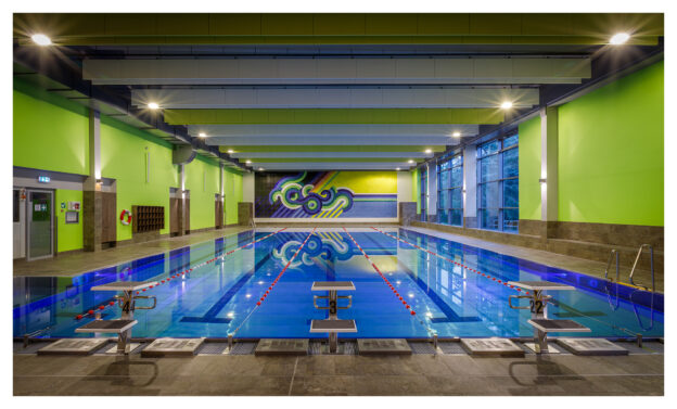 Lothar Scholz, Wandbild Schwimmhalle Berlin-Buch