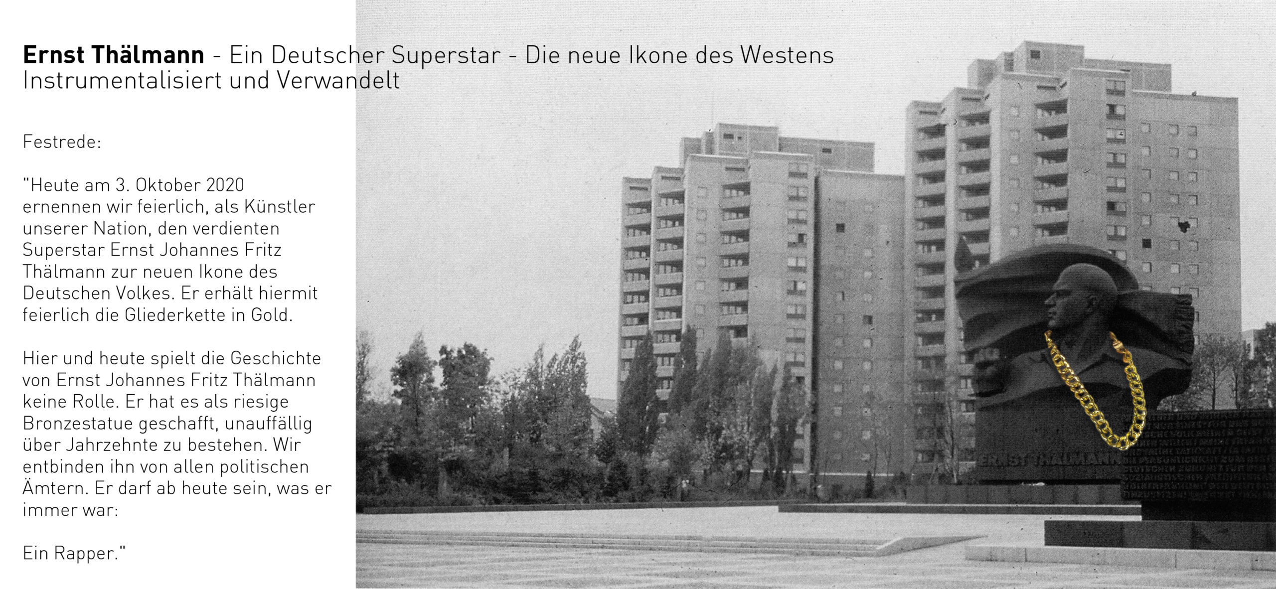 Künstlergruppe Nico Krug und Mario Matuschewski, „Ernst Thälmann – Ein deutscher Superstar. Die neue Ikone des Westens“