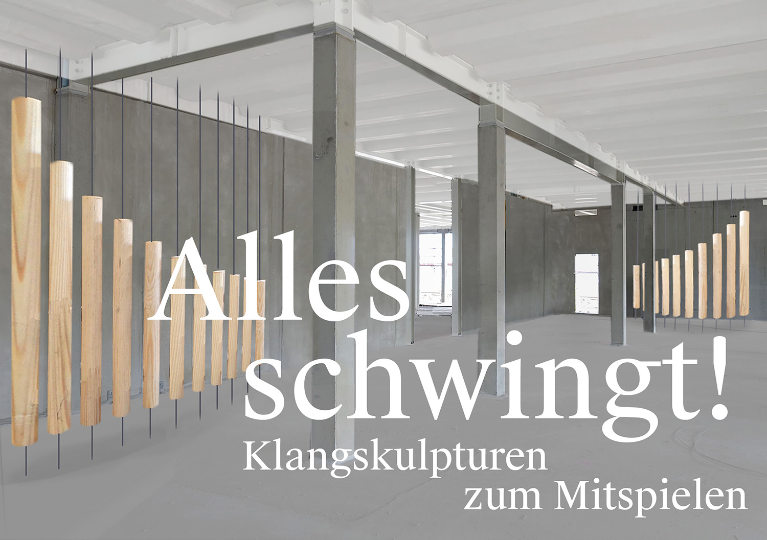 Entwurfsdarstellung „Alles schwingt! Klangskulptur zum Mitmachen“ von Ulrike Seyboth und Ingo Fröhlich